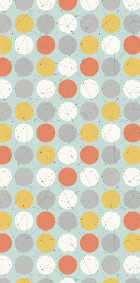 Roller blind for large window Dots connected by lines on circles