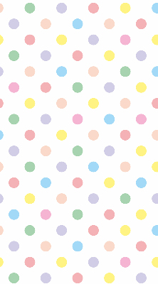 Fabric roller blind with colorful dots pattern
