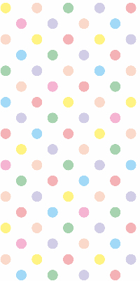 Fabric roller blind with colorful dots pattern