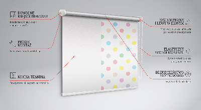 Fabric roller blind Colorful dots