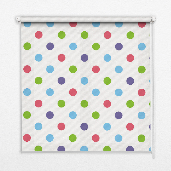 Modern roller blind Colorful dots