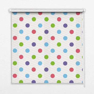 Modern roller blind Colorful dots