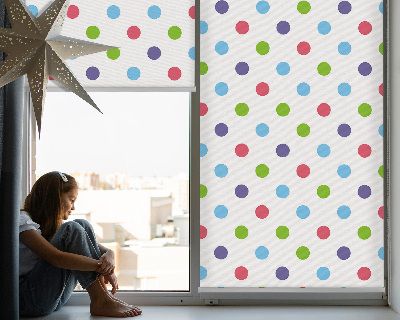 Modern roller blind Colorful dots
