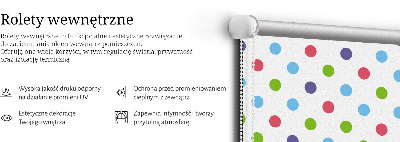 Modern roller blind colorful dots pattern