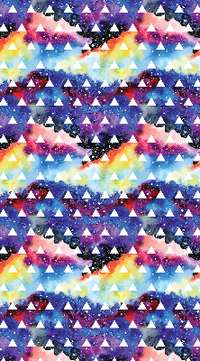 Roller blind for large window White triangles on a colored background