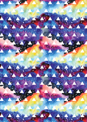 Roller blind for large window White triangles on a colored background