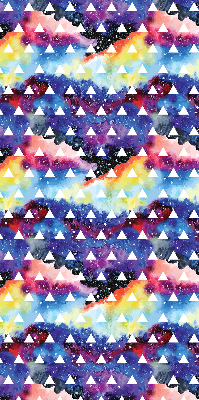 Roller blind for large window White triangles on a colored background