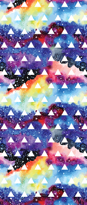 Roller blind for large window White triangles on a colored background