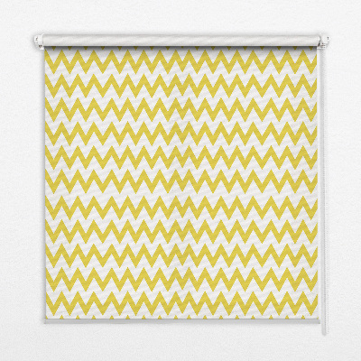 Fabric roller blind Yellow zigzags
