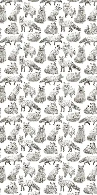 Modern roller blind gray foxes print