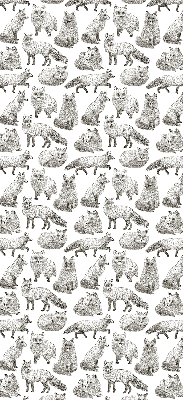 Modern roller blind Gray foxes