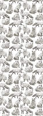 Modern roller blind Gray foxes