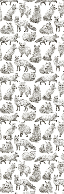 Modern roller blind Gray foxes