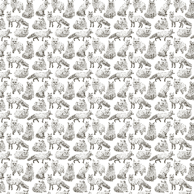 Modern roller blind Gray foxes