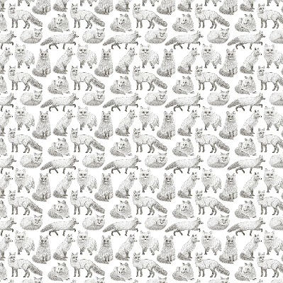 Modern roller blind Gray foxes