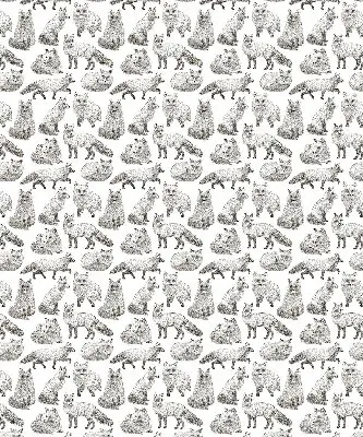 Modern roller blind gray foxes print