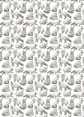 Modern roller blind Gray foxes