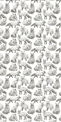 Modern roller blind gray foxes print