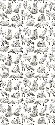 Modern roller blind gray foxes print