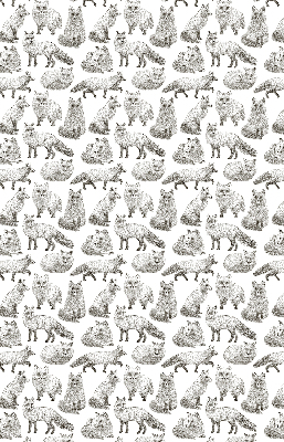 Modern roller blind Gray foxes