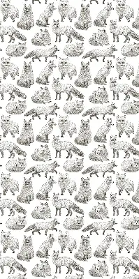 Modern roller blind gray foxes print