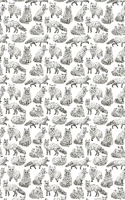 Modern roller blind gray foxes print