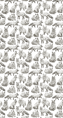 Modern roller blind Gray foxes