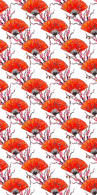 Modern roller blind Red fans
