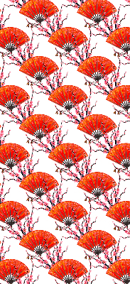 Modern roller blind Red fans
