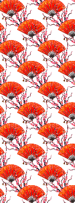 Modern roller blind Red fans