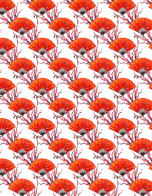 Modern roller blind Red fans