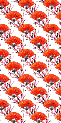 Modern roller blind Red fans