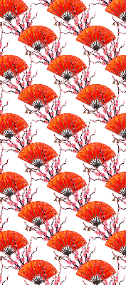 Modern roller blind Red fans