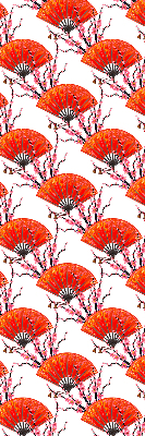 Modern roller blind Red fans
