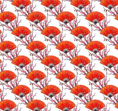 Modern roller blind Red fans