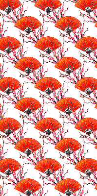 Modern roller blind Red fans