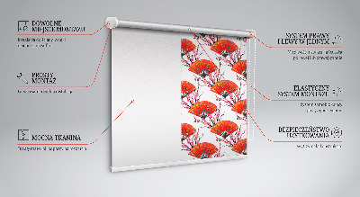 Modern roller blind Red fans