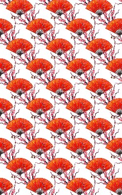 Modern roller blind Red fans