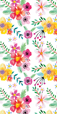 Roller blind for large window Painted flowers