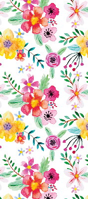 Roller blind for large window Painted flowers