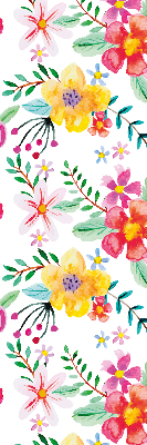 Roller blind for large window Painted flowers