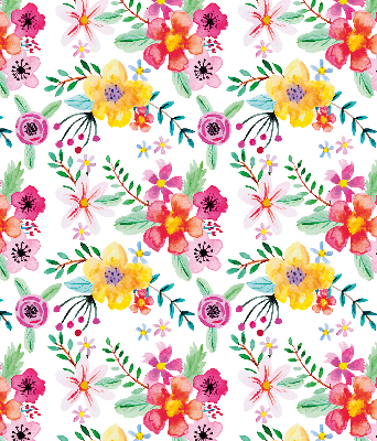 Roller blind for large window Painted flowers