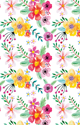 Roller blind for large window Painted flowers