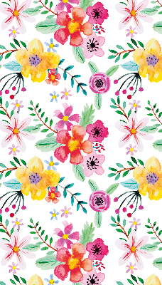Roller blind for large window Painted flowers