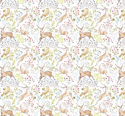 Fabric roller blind Roe deer and deer