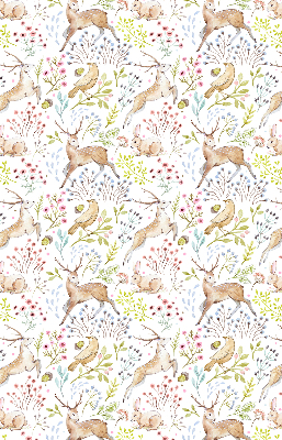 Fabric roller blind Roe deer and deer