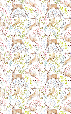 Fabric roller blind Roe deer and deer