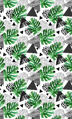 Modern roller blind Leaves triangles dots