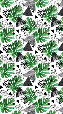 Modern roller blind Leaves triangles dots