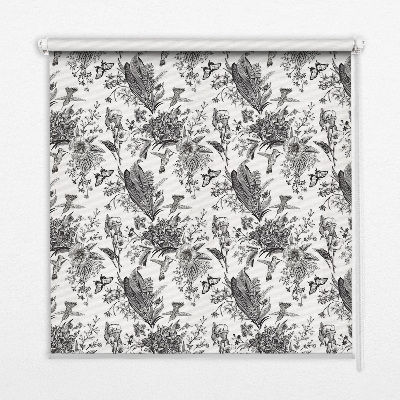 Roller blind for large window Drawn nature